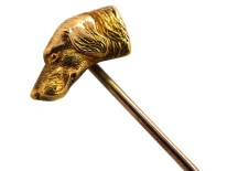 Edwardian 15ct Gold Hunting Dog Tie Pin