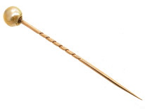 Large Natural Baroque Pearl Tie Pin