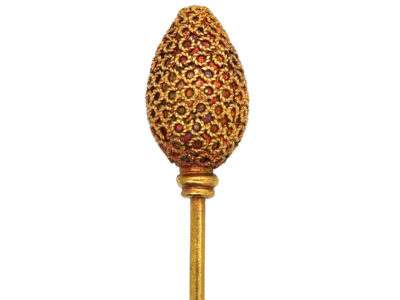 Victorian Etruscan Style 15ct Gold Conical Shaped Tie Pin