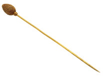 Victorian Etruscan Style 15ct Gold Conical Shaped Tie Pin