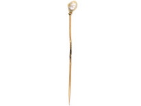 Edwardian Natural Baroque Pearl Tie Pin