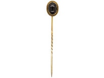 Victorian 15ct Gold & Cabochon Garnet Tie Pin