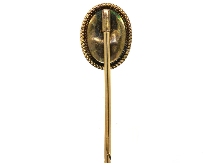 Victorian 15ct Gold & Cabochon Garnet Tie Pin