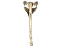 Edwardian Rose Diamond & Ruby Set Fox Head Tie Pin