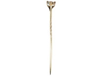Edwardian Rose Diamond & Ruby Set Fox Head Tie Pin