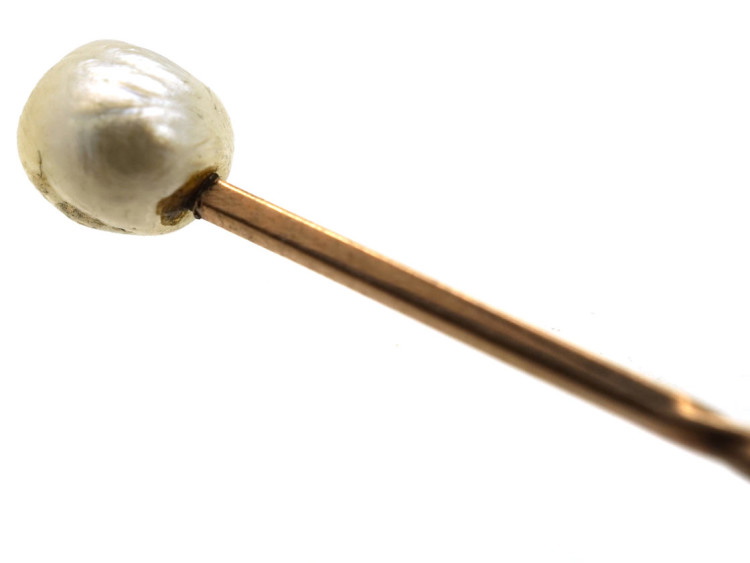Edwardian Natural Baroque Pearl Tie Pin