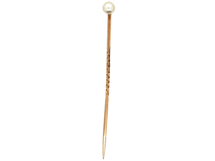 Edwardian Natural Pearl Tie Pin