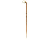 Edwardian Natural Pearl Tie Pin