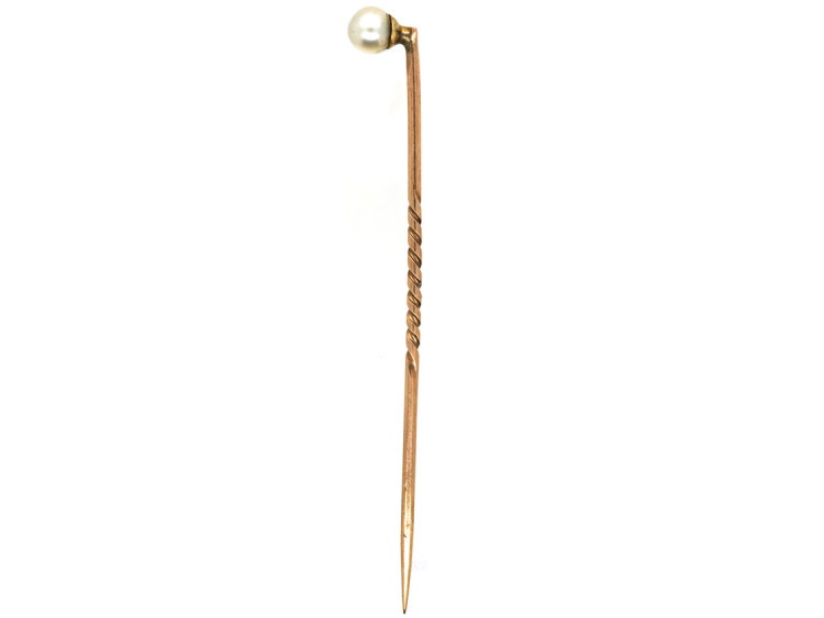 Edwardian Natural Pearl Tie Pin