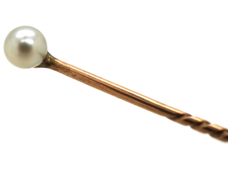 Edwardian Natural Pearl Tie Pin