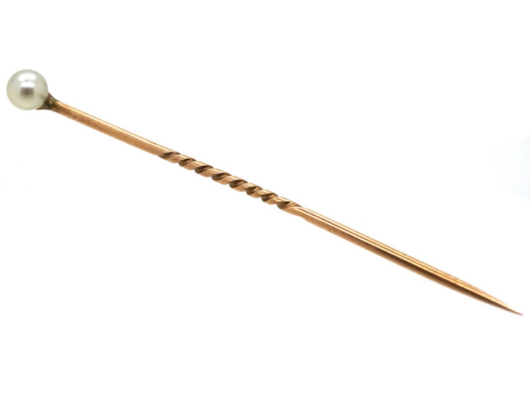 Edwardian Natural Pearl Tie Pin