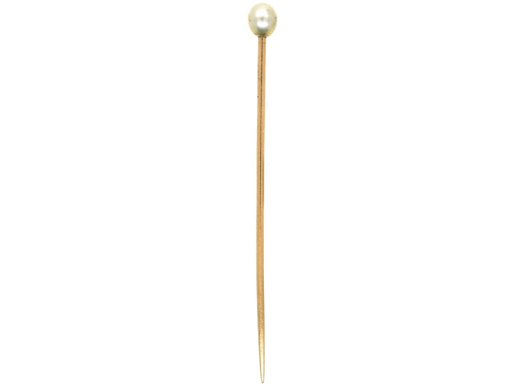 Edwardian Natural Pearl Tie Pin