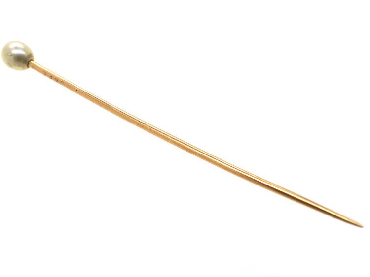 Edwardian Natural Pearl Tie Pin
