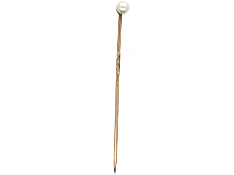 Edwardian Natural Pearl Tie Pin