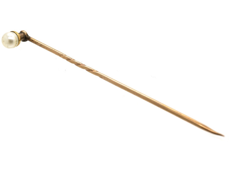Edwardian Natural Pearl Tie Pin