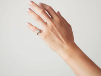 Art Deco Platinum, Natural Pearl & Diamond Ring