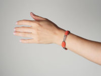 Art Deco Silver, Marcasite & Coral Bracelet