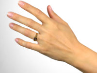Edwardian 18ct Gold, Sapphire & Diamond Diagonal Crossover Design Ring
