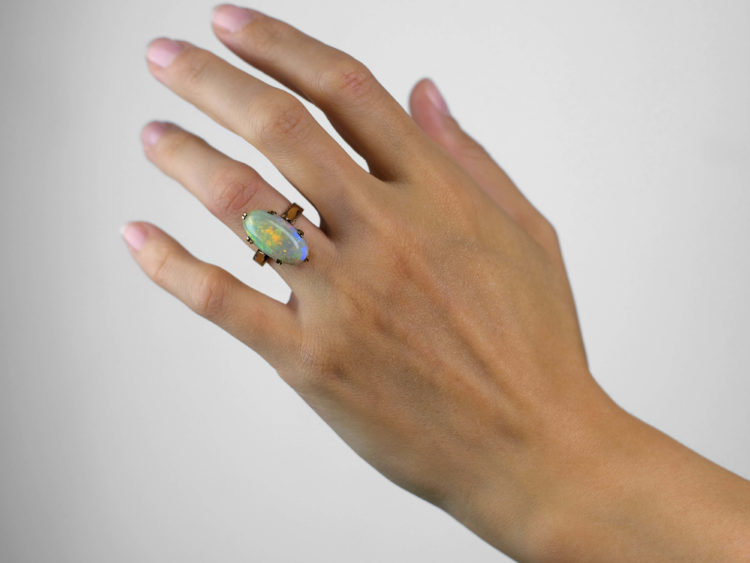10ct Gold Large Opal Ring