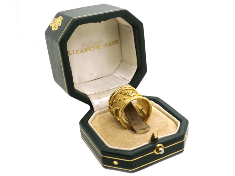 18ct Gold Taurus Ring by Elizabeth Gage in Original Case