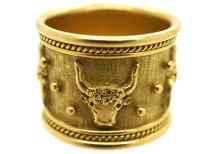 18ct Gold Taurus Ring by Elizabeth Gage in Original Case