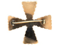 Georgian Flat Cut Almandine Garnet Cruciform Brooch