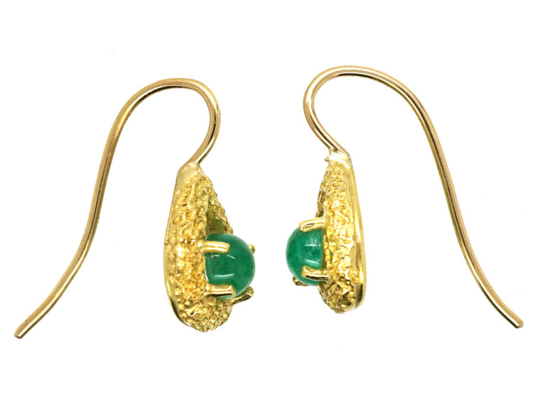 18ct Gold & Emerald Earrings