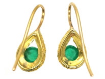 18ct Gold & Emerald Earrings