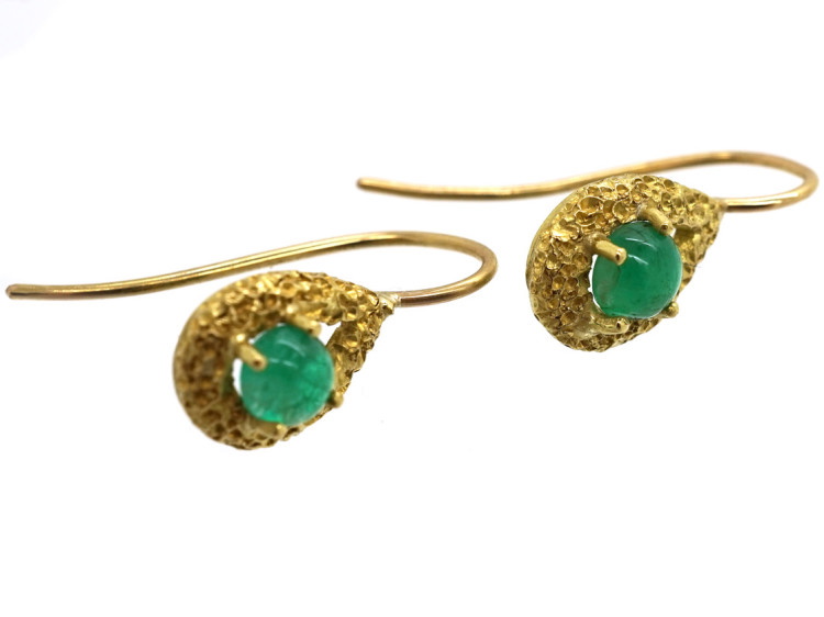 18ct Gold & Emerald Earrings