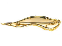 18ct Gold, Baroque Pearl & Diamond Abstract Brooch