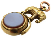 Victorian 15ct Gold Swivel Seal With an Elephant on Top