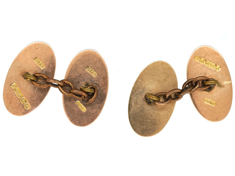 9ct Gold Three Leaf Clover Cufflinks