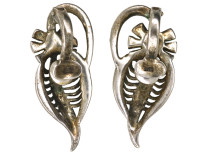 Art Deco Silver & Marcasite Clip On Earrings
