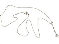 Art Deco Diamond Drop Pendant on Platinum Chain