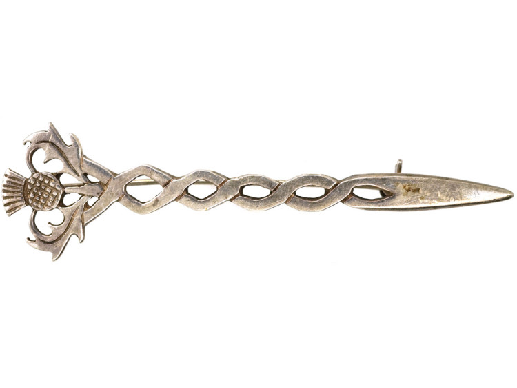 Scottish Silver Thistle Brooch