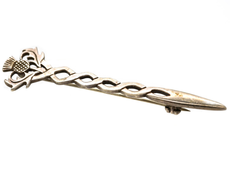 Scottish Silver Thistle Brooch