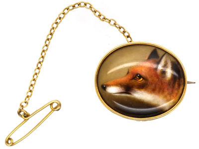 Victorian 15ct Gold Brooch of a Fox Head by Ford Victorian 15ct Gold Brooch of a Fox Head by Ford