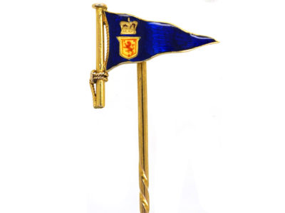 Edwardian 15ct Gold Royal Clyde Yacht Club Burgee Tie Pin Edwardian 15ct Gold Royal Clyde Yacht Club Burgee Tie Pin