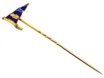 Edwardian 15ct Gold Royal Clyde Yacht Club Burgee Tie Pin