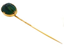 Victorian 9ct Gold, Scarab Beetle Tie Pin