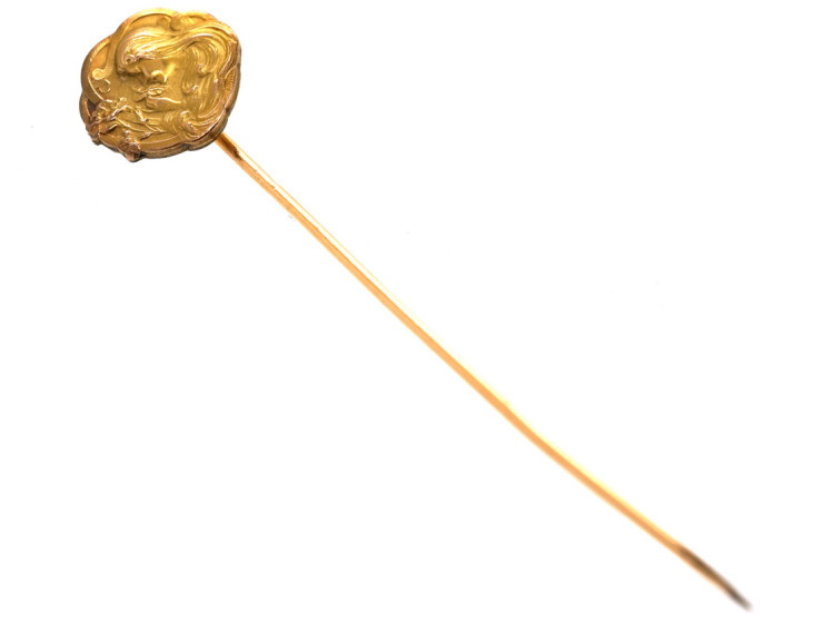 Art Nouveau Tie Pin of a Lady