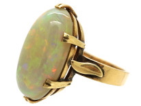 10ct Gold Large Opal Ring