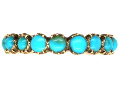 Georgian 15ct Gold & Turquoise Eternity Ring