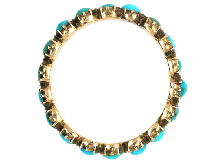 Georgian 15ct Gold & Turquoise Eternity Ring