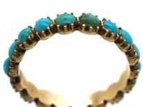 Georgian 15ct Gold & Turquoise Eternity Ring