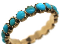 Georgian 15ct Gold & Turquoise Eternity Ring