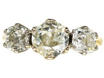 18ct White & Yellow Gold Three Stone Diamond Ring