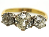 18ct White & Yellow Gold Three Stone Diamond Ring