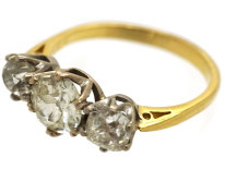 18ct White & Yellow Gold Three Stone Diamond Ring