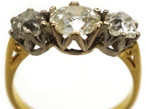 18ct White & Yellow Gold Three Stone Diamond Ring